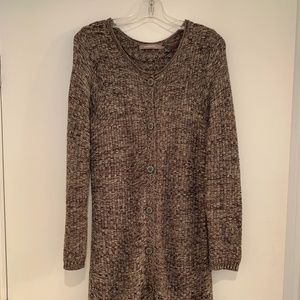 long knit cardigan